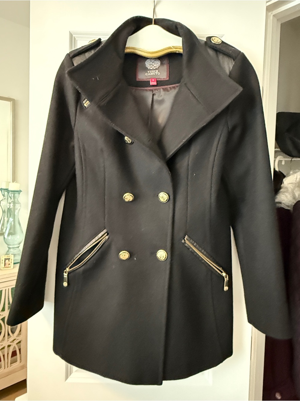 Vince Camuto Double-Breasted Peacoat